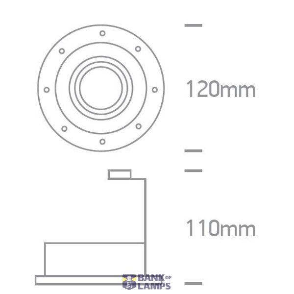 WHITE GU10 10W TRIMLESS DARK LIGHT ADJUSTABLE image 4