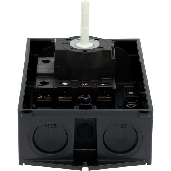 P1-25/I2/SVB-SW/N Main switch, P1, 25 A, surface mounting, 3 pole + N, STOP function, With black rotary handle and locking ring, Lockable in the 0 (Off) position image 38