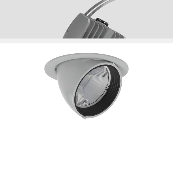 GOLAS maxi, 35 W, 3650 lm, 930, silver, on/off Recessed projectors, D  image 2