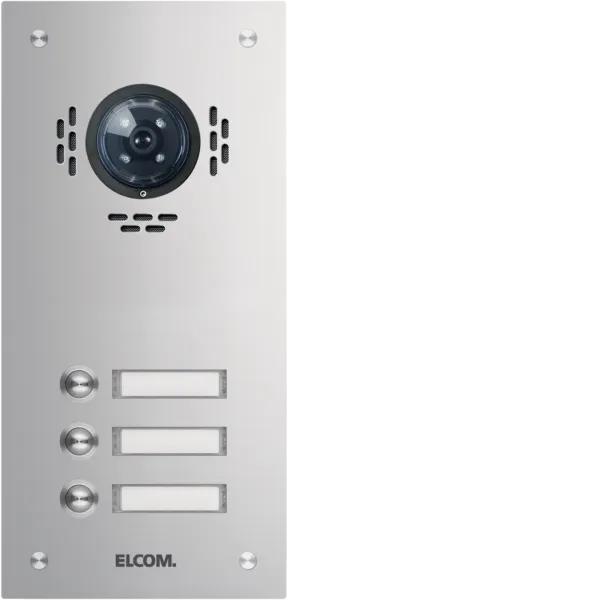 TVG-3/1 State Stat. f Camera door speaker 3/1 round button. UP stainless steel matt ESTA image 1