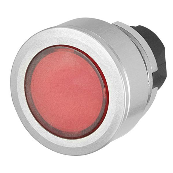 Push-button, illuminated, flush-mount, maintained, red image 1