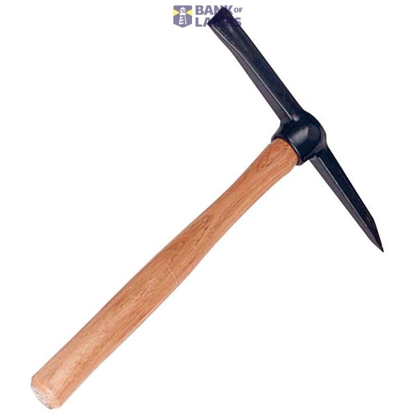 Welding hammer with wooden handle image 1