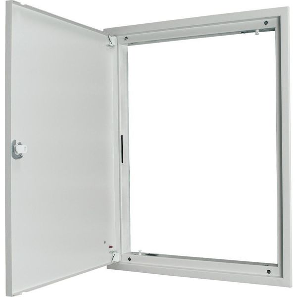 BP-U-3S-400/4 Flush-mounting door frame with sheet steel door and three-point turn-lock for 3-component system, W = 400 mm, H = 460 mm image 2