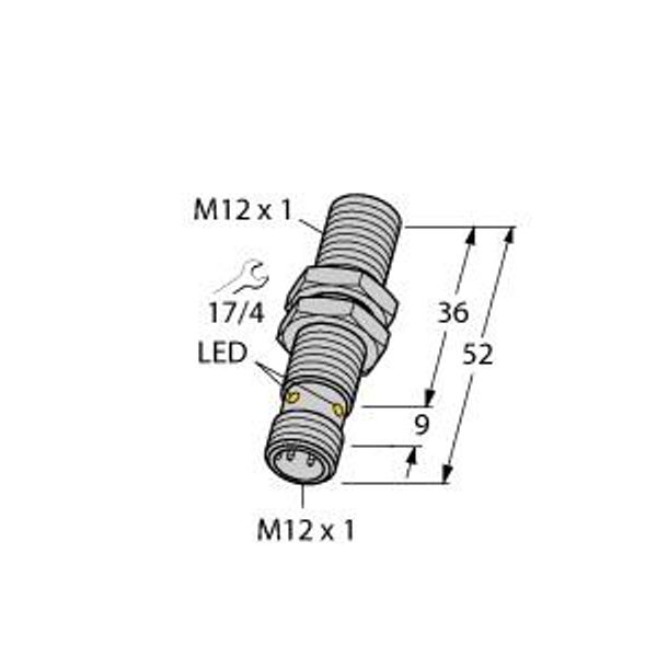 Inductive Sensor   BI2-M12-AD4X-H1141 image 1