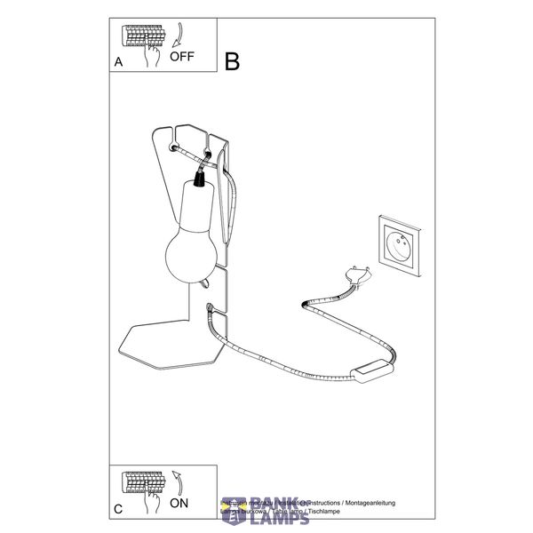 ARBY DESK LAMP WHITE E27 1X60W IP20 image 4