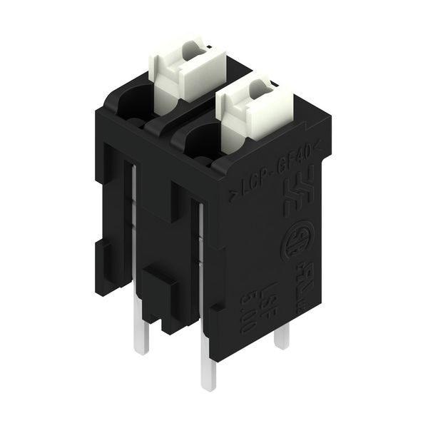 Printed circuit board terminals, 5.00 mm, Number of poles: 2, 180°, Solder pin length (l): 3.5 mm, black, PUSH IN with actuator, Clamping range, max. : 1.5 mm², Tube image 2