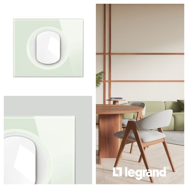 PLATE 4 GANG OPAL WHITE GLASS image 5