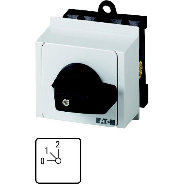T0-2-15130/IVS Step switches, T0, 20 A, service distribution board mounting, 2 contact unit(s), Contacts: 4, 45 °, maintained, With 0 (Off) position, 0-2, Design num image 2