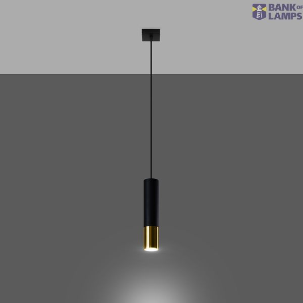 HANGING LAMP LOOPEZ 1 BLACK/GOLD GU10 1X40W IP20 image 3