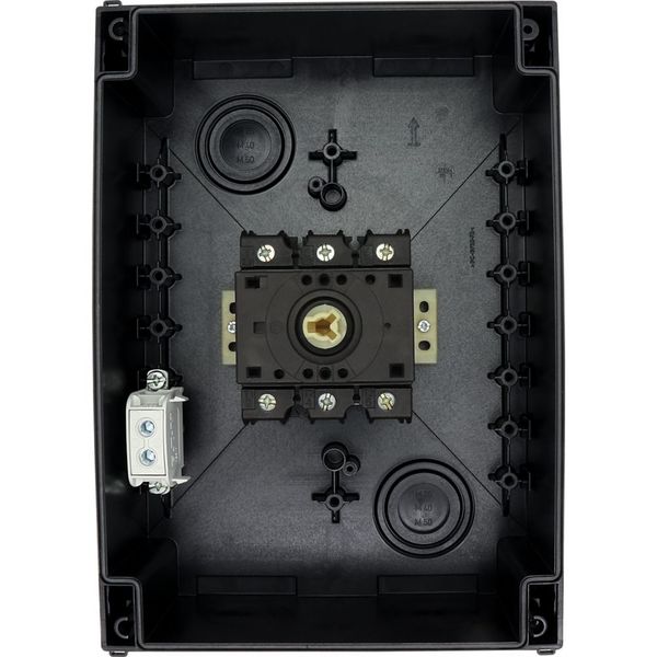 P3-100/I5 On-Off switch, P3, 100 A, surface mounting, 3 pole, with black thumb grip and front plate image 51