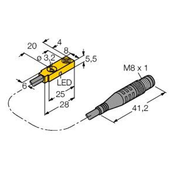 Inductive Sensor   BI2-Q5.5-AP6X-0.3-PSG3M image 1