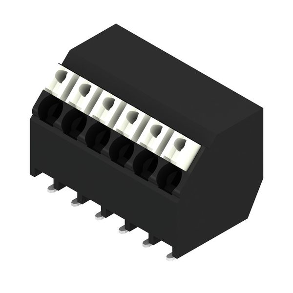 Printed circuit board terminals, 3.50 mm, Number of poles: 6, 135°, black, PUSH IN with actuator, Clamping range, max. : 1.5 mm², Tape image 4