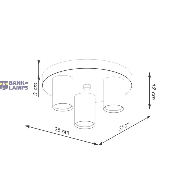 CEILING LAMP LAGOS 3P WHITE 3XGU10 image 11