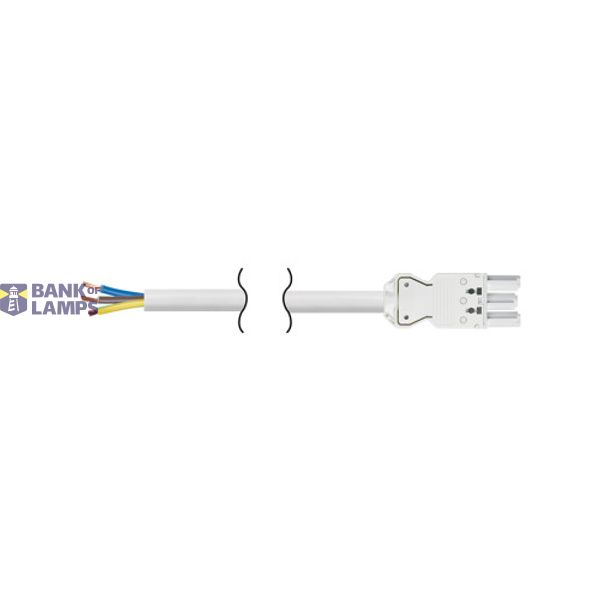 Connection cord 3x2.5mm 2 female 3-pole connectors, Wieland system, without plug; white; 2 m image 1