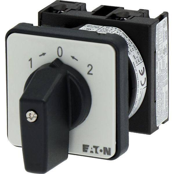 T0-1-8214/E Changeoverswitches, T0, 20 A, flush mounting, 1 contact unit(s), Contacts: 2, 45 °, momentary, With 0 (Off) position, with spring-return from both dir image 14