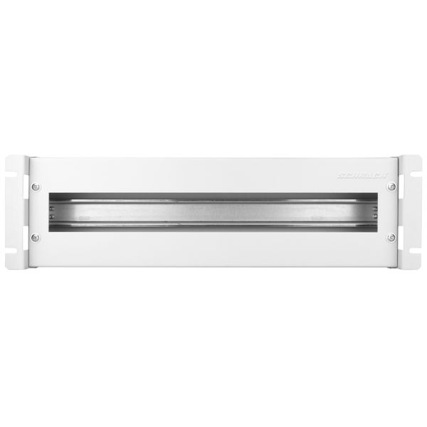 19" DIN-rail panel with back-cover, 3U, RAL7035 image 2