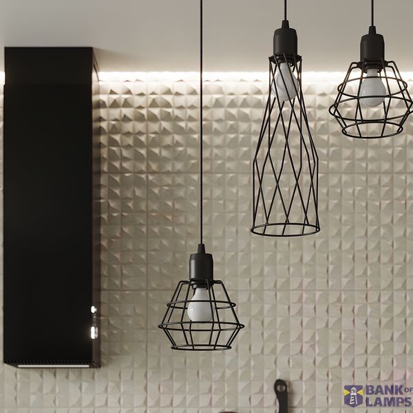 HANGING LAMP SUBA 3P BLACK E27 3X15W IP20 image 5