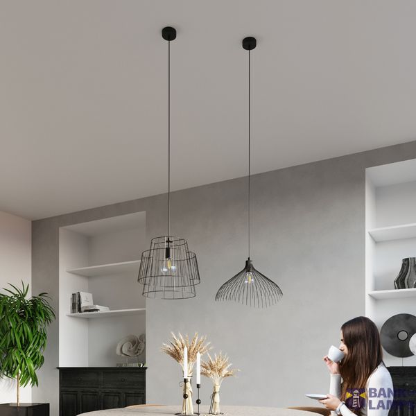 HANGING LAMP GATE BLACK E27 1X60W IP20 image 6
