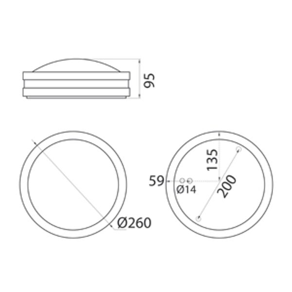 Outdoor luminaire AVN260GH IP54 60W E27 PC O GH image 3
