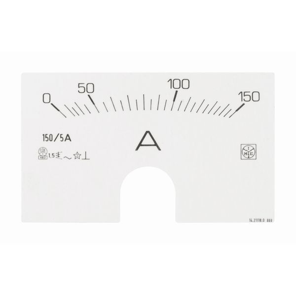 Scale-plate for modular amperemeter 150A/5A image 1