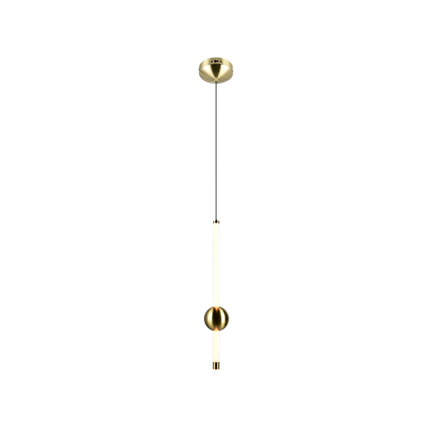 Melita LED pendant 13 cm matt brass image 1