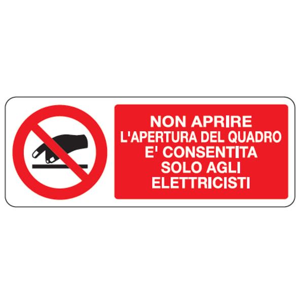Adhesive prohibition sign - 330x125 mm image 1