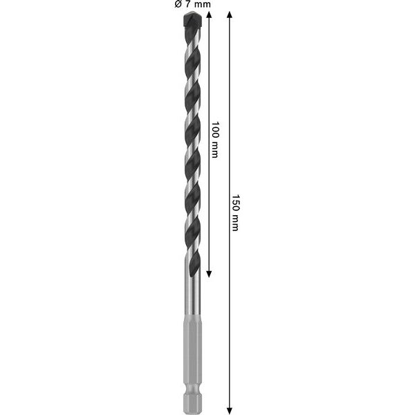 PRO HEX-5 Drill Bit 7x100x150mm image 2