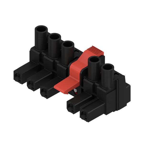 PCB plug-in connector, female plug, 7.62 mm, Number of poles: 5, 180°, Clamping yoke connection, Box image 2