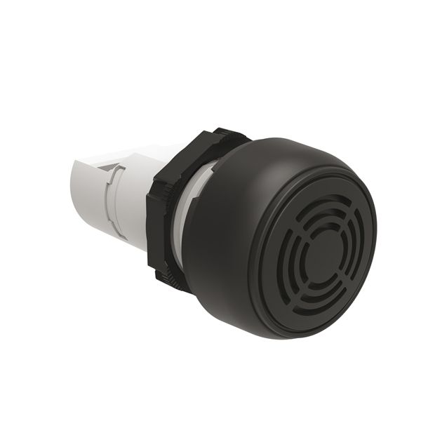 Continuous or pulsa-tone monoblock buzzer Ø22mm Platinum series chromed plastic, 18-30VAC/DC, IP40 - 90dB image 1