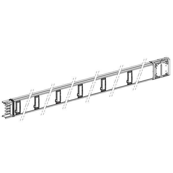 Horizontal distribution length, KSA400, aluminium, 400A, fixed length (A=3000mm), 12 outlets, white RAL9001 image 1