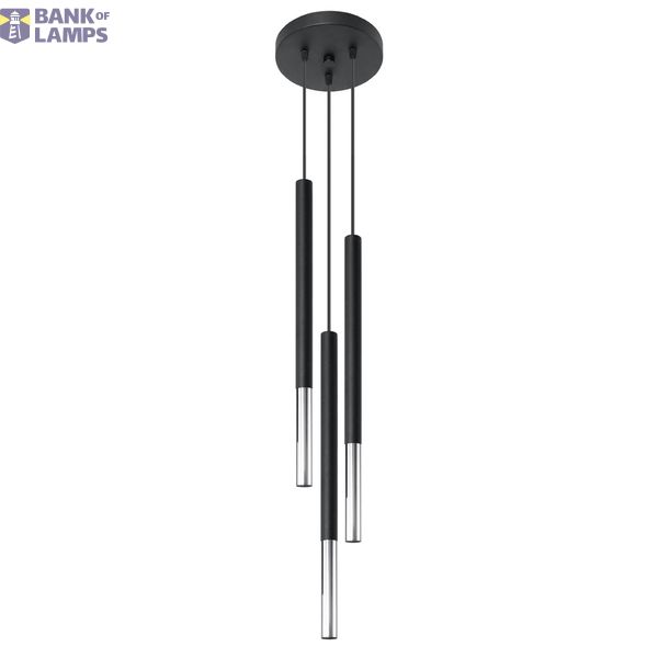 MOSAIC HANGING LAMP 3P BLACK/CHROME G9 3X40W IP20 image 4
