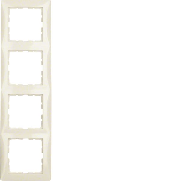 Frame 4gang, S.1, white glossy image 1