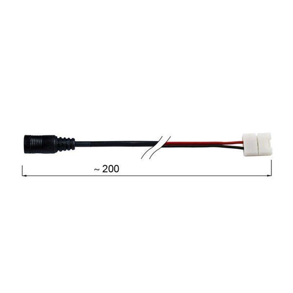 Power connector socket, connector with connection to LED strip 10 mm image 1