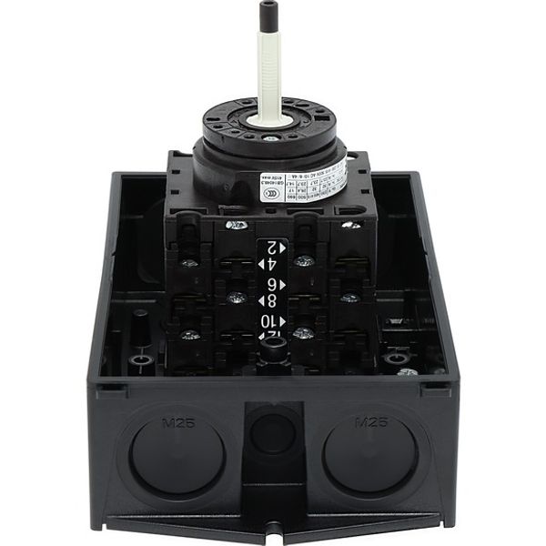 T3-4-8344/I2/SVB Main switch, T3, 32 A, surface mounting, 4 contact unit(s), 8-pole, Emergency switching off function, With red rotary handle and yellow locking ring, image 9