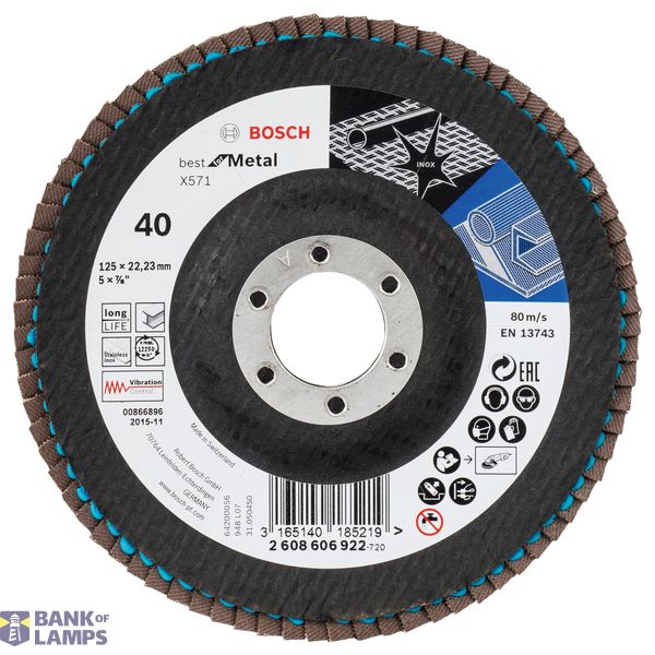 PRO Metal X571 Flap Disc Angled Version Fiber for Small Angle Grinders image 1