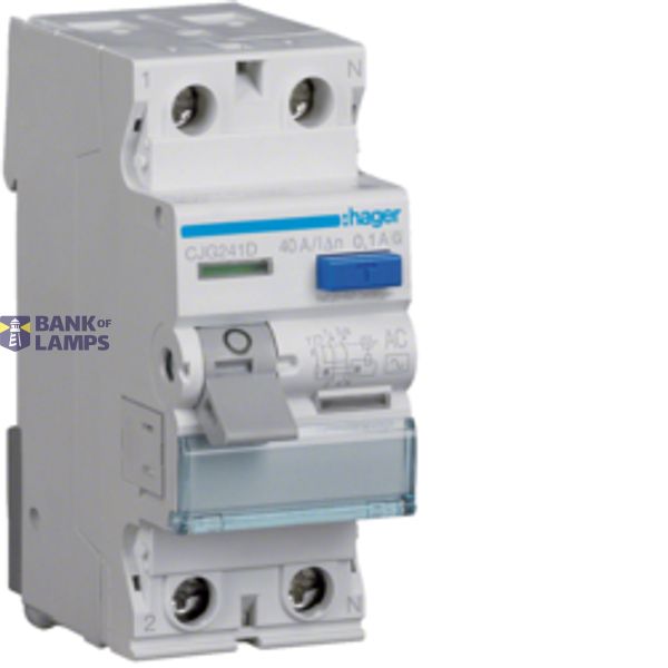 Residual Current Circuit Breaker 2P 40/0,1A AC(G) CJG241D image 1