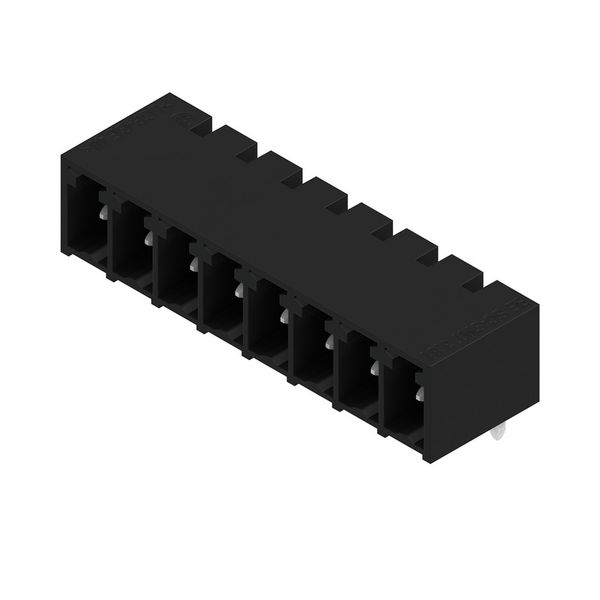 PCB plug-in connector, male header, closed side, THT/THR solder connection, 3.81 mm, Number of poles: 8, 90°, Solder pin length (l): 3.2 mm, tinned, black, Box image 2