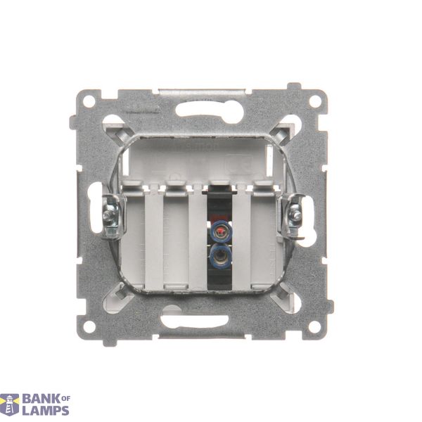 Double socket outlet without earthing, with shutters, (module), 16A, 250V, Screw, Bronze matt, metalic image 1