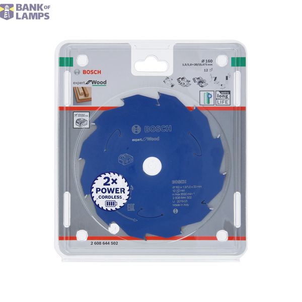 Expert for Wood Circular Saw Blade for Cordless Saws 160x1.5/1x20 T12 image 2