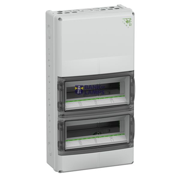 Small distributions boards, Type of protection IP65, Impact strength IK08, Protection class II, Un 400V DC, UL, DLG, UL-EU, VDE, Halogen free image 1