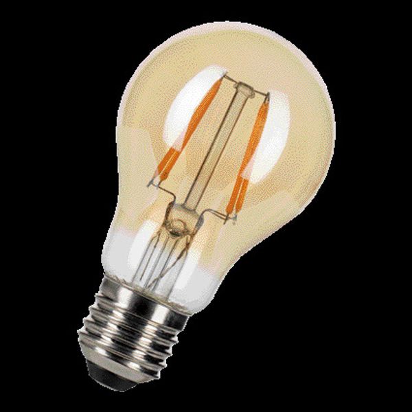 LED Filament A60 E27 240V 4W 2200K Gold Dimm image 2