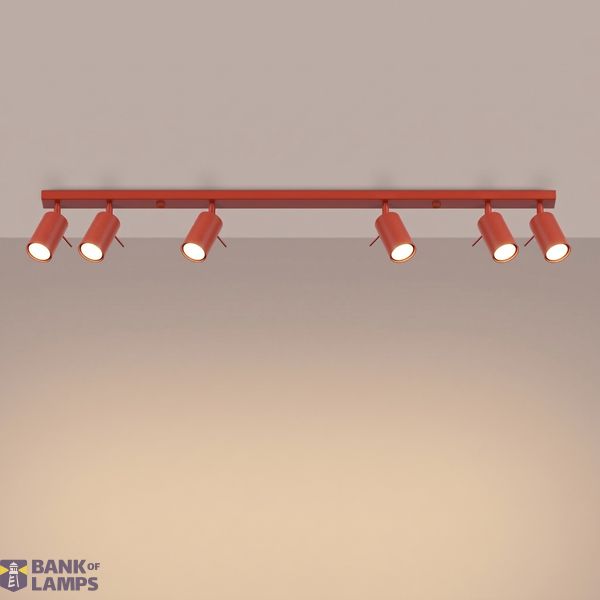 Ceiling lamp RING 6L red image 10