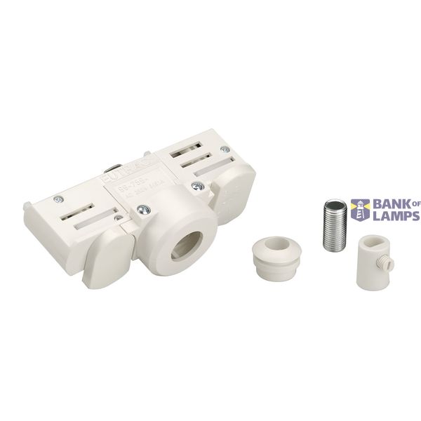 EUTRAC 3-circuit track adapter , white, incl. mounting accessory image 1