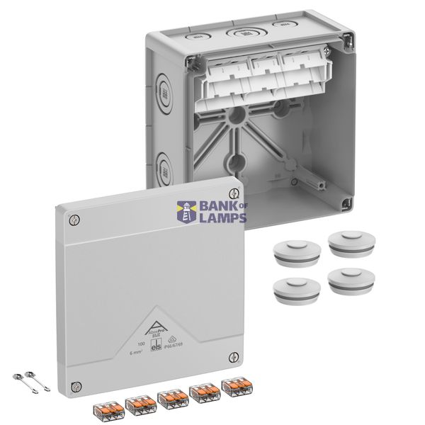 Junction box, Type of protection IP66/IP67/IP69, max. 6², IK09, Protection class II, Ui 450V AC, Ui 450V DC, DLG, DNV, VDE, Halogen free image 1