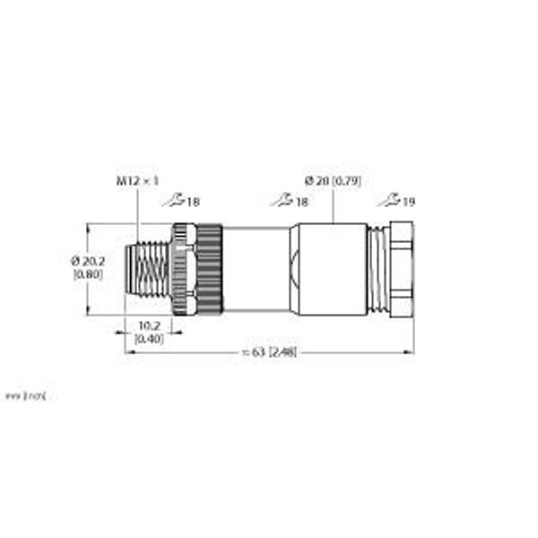 Field-Wireable Connector M12 Power   FW-ERSPM0414-PT-S-0810 image 2