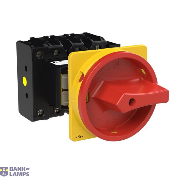 P3 Main switch, 80 A,Rear mounting, 4 pole, Form V/SVB, Red, Door coup image 7