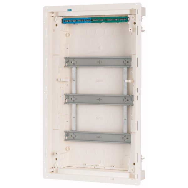 KLV-36HWS-SF Hollow wall compact distribution board, 3-rows, super-slim sheet steel door image 4