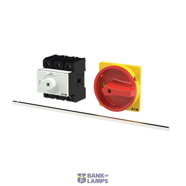 P3 Main switch, 80 A,Rear mounting, 3 pole, Form M4/SVB, Red, Door cou image 2