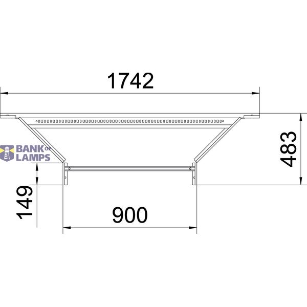Add-on tee for cable ladder 110x900 Steel Hot-dip galvanised zinc image 2