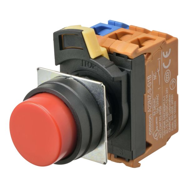 Pushbutton A22NN Ã˜22, bezel plastic, PROJECTED, MOMENTARY, CAP COLOR O A2210113D image 2